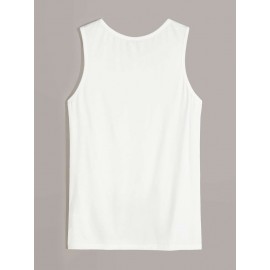 Men Cat Print Tank Top