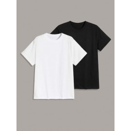 Men 2pcs Round Neck Tee