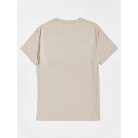 Men Slogan Graphic Tee
