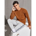 Men Raglan Sleeve Rib-knit Tee