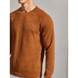 Men Raglan Sleeve Rib-knit Tee