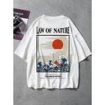 Men Slogan Graphic Short Sleeve Tee