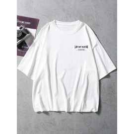 Men Slogan Graphic Short Sleeve Tee