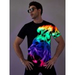 Men Reflective Animal Print Tee