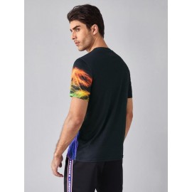 Men Reflective Animal Print Tee