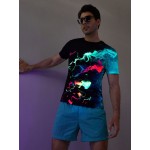 Men Reflective Print Tee