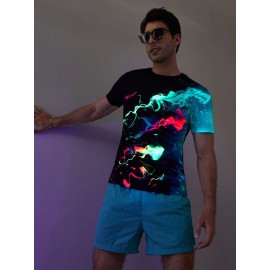 Men Reflective Print Tee