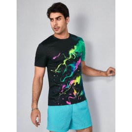 Men Reflective Print Tee