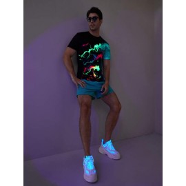 Men Reflective Print Tee