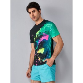 Men Reflective Print Tee