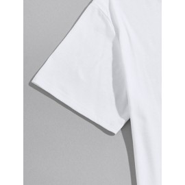 Men Slogan Graphic Tee
