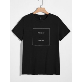 Men Letter Graphic Tee