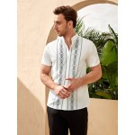 Men  Pattern Button Through Shirt