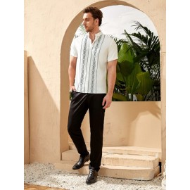 Men  Pattern Button Through Shirt