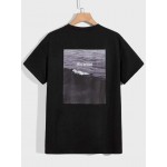 Men Letter Graphic Round Neck T-Shirt
