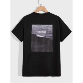 Men Letter Graphic Round Neck T-Shirt