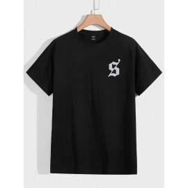 Men Letter Graphic Round Neck T-Shirt