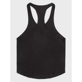 Men Drop Shoulder Letter Pattern Tank