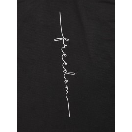 Men Drop Shoulder Letter Pattern Tank