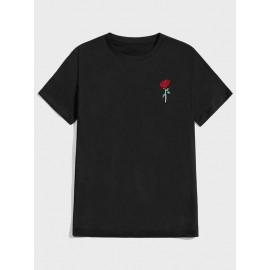 Floral Embroidery Tee