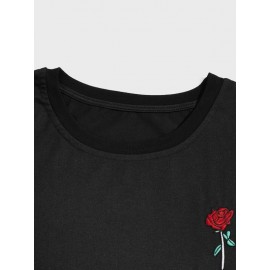 Floral Embroidery Tee