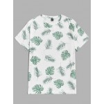 Men Tropical Print Tee