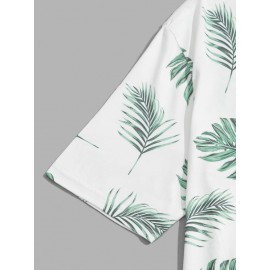 Men Tropical Print Tee