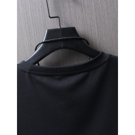 Men Japanese Letter Graphic Drop Shoulder Tee