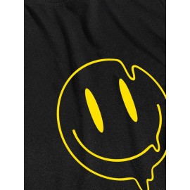 Men Cartoon Face Print Tank Top