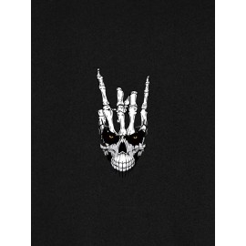 Men Skull Print Tee