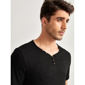Men Button Detail Tee