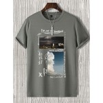Men Cloud & Slogan Graphic Tee