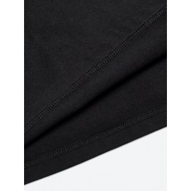 Eduely Men Skeleton & Slogan Graphic Tee