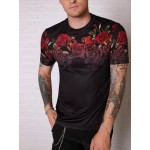 Men Rose Print Tee