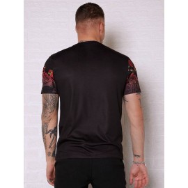 Men Rose Print Tee