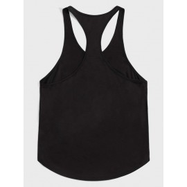 Men Slogan Graphic Racer Back Tank Top