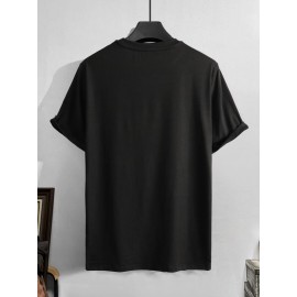 Men Playing Card & Slogan Graphic Tee