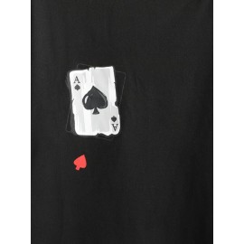 Men Playing Card & Slogan Graphic Tee