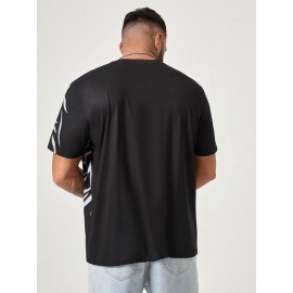 Extended Sizes Men Lion Print Tee