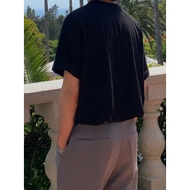 Men Solid Drop Shoulder Tee