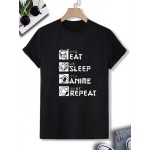 Men  & Japanese Letter Graphic Tee