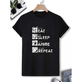 Men  & Japanese Letter Graphic Tee