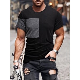 Men Color Block Tee