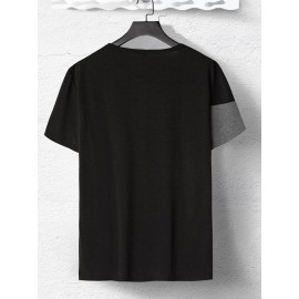 Men Color Block Tee