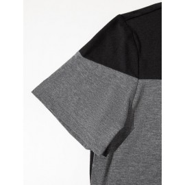 Men Color Block Tee