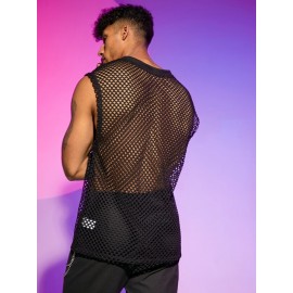 Men Hollow Out Tank Top