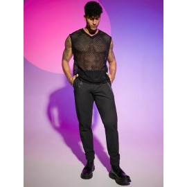 Men Hollow Out Tank Top