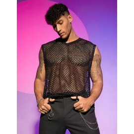 Men Hollow Out Tank Top
