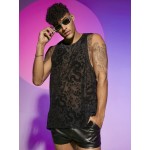 Men Chinese Dragon Print Tank Top