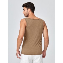 Men Solid Tank Top